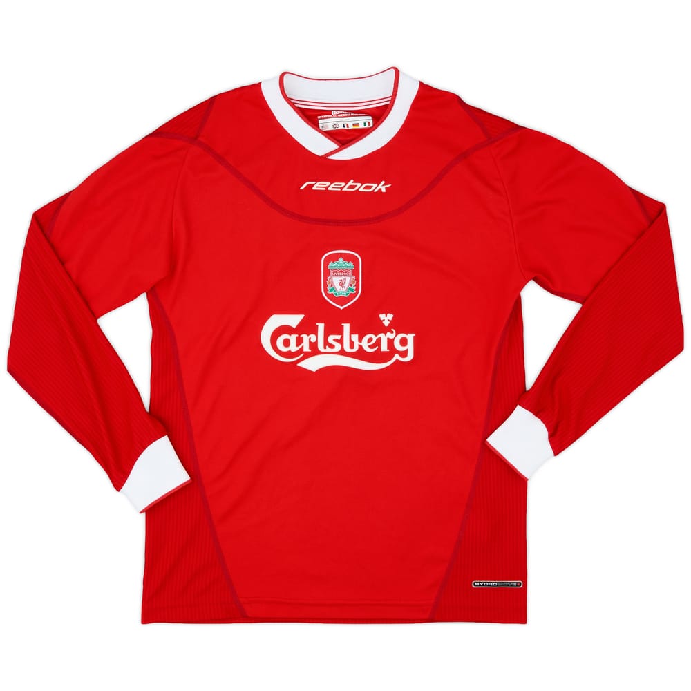 2002-04 Liverpool Home L/S Shirt - 9/10 - (L.Boys)