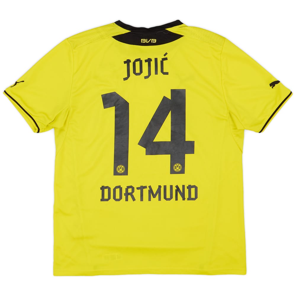 2013-14 Borussia Dortmund Signed Home Shirt Jojic #14 - 8/10 - (L)