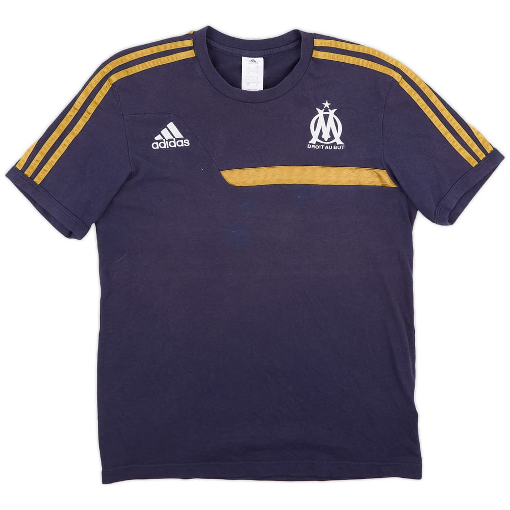 2013-14 Olympique Marseille adidas Cotton Tee - 6/10 - (S)
