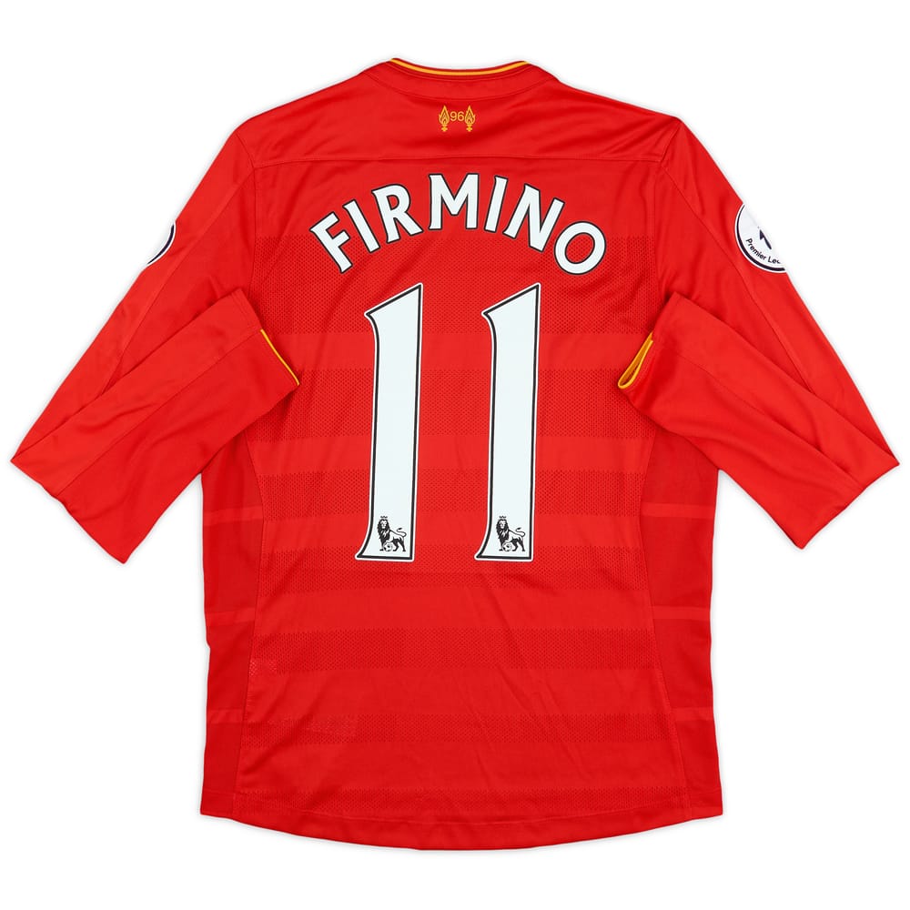 2016-17 Liverpool Authentic Home L/S Shirt Firmino #11 - 7/10 - (S)