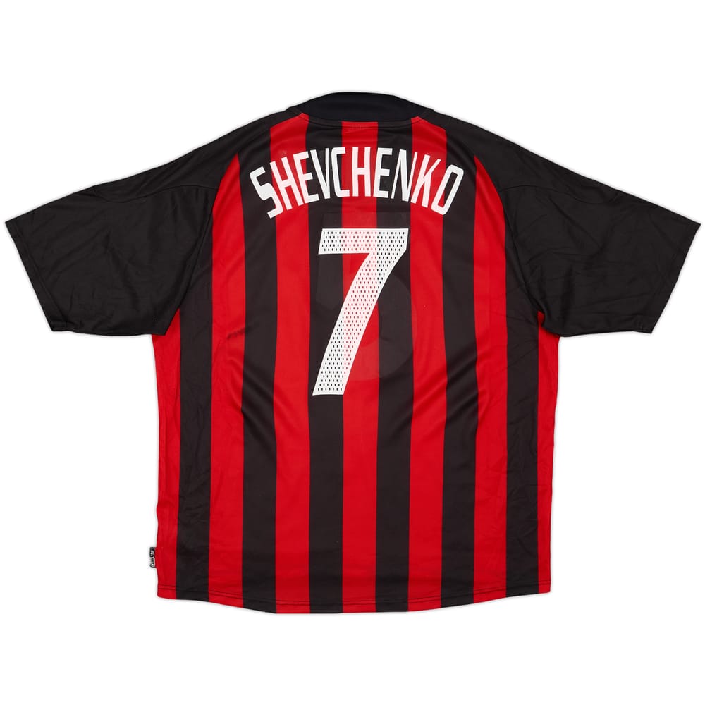 2002-03 AC Milan Home Shirt Shevchenko #7 - 5/10 - (XL)