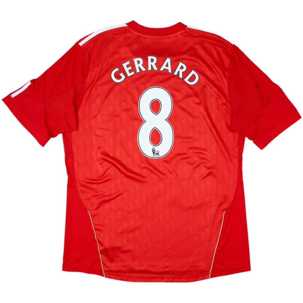 2010-12 Liverpool Home Shirt Gerrard #8 - 5/10 - (XL)
