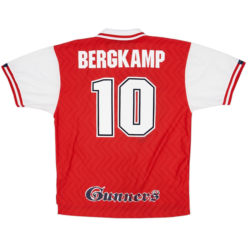1996-98 Arsenal Home Shirt Bergkamp #10 - 6/10 - (XXL)