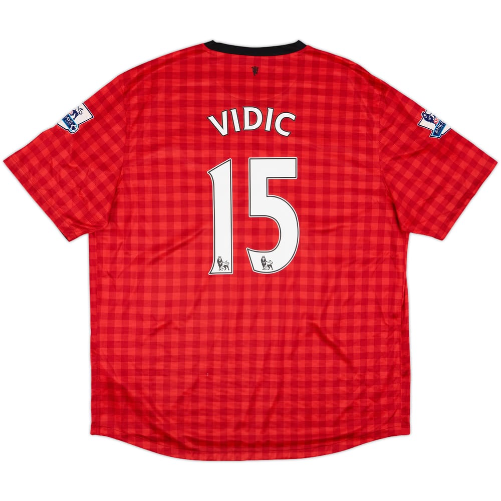 2012-13 Manchester United Home Shirt Vidic #15 - 7/10 - (XXL)