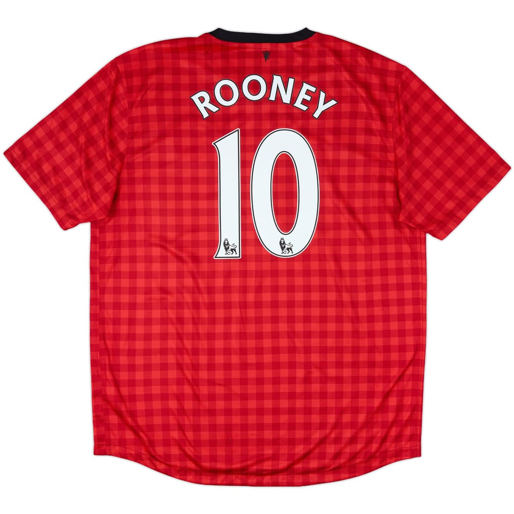 2012-13 Manchester United Home Shirt Rooney #10 - 5/10 - (XL)