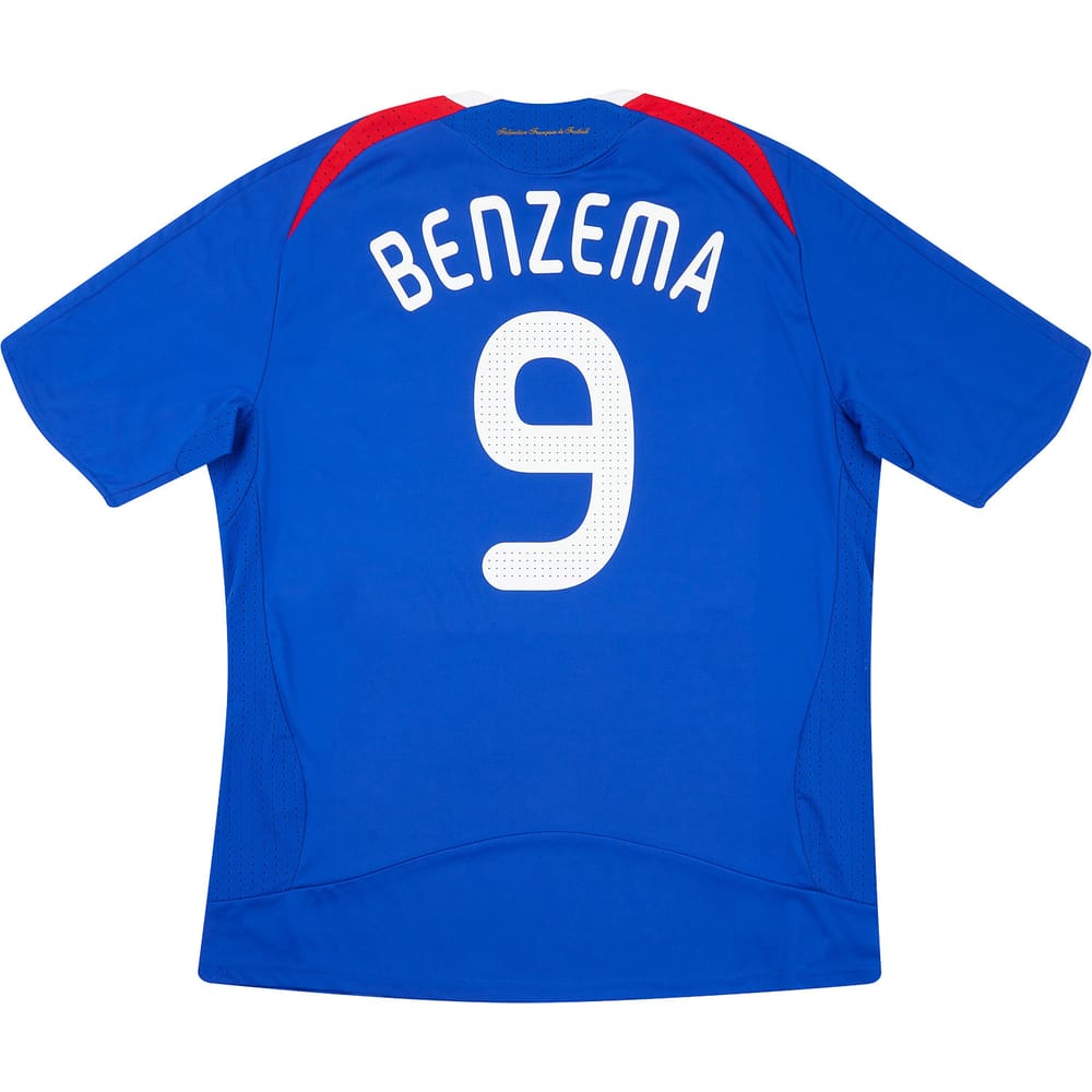 2007-08 France Home Shirt Benzema #9 - 6/10