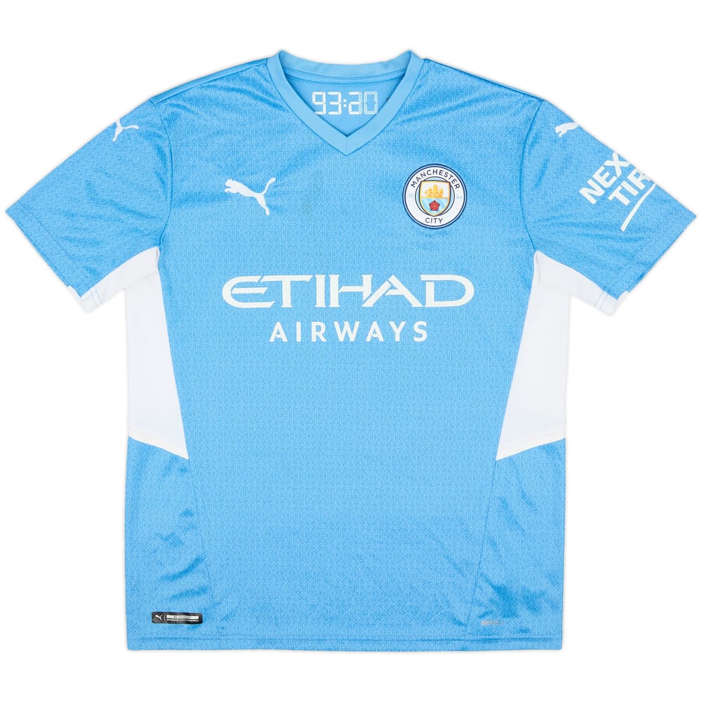 2021-22 Manchester City Home Shirt - 5/10 - (XL.Boys)