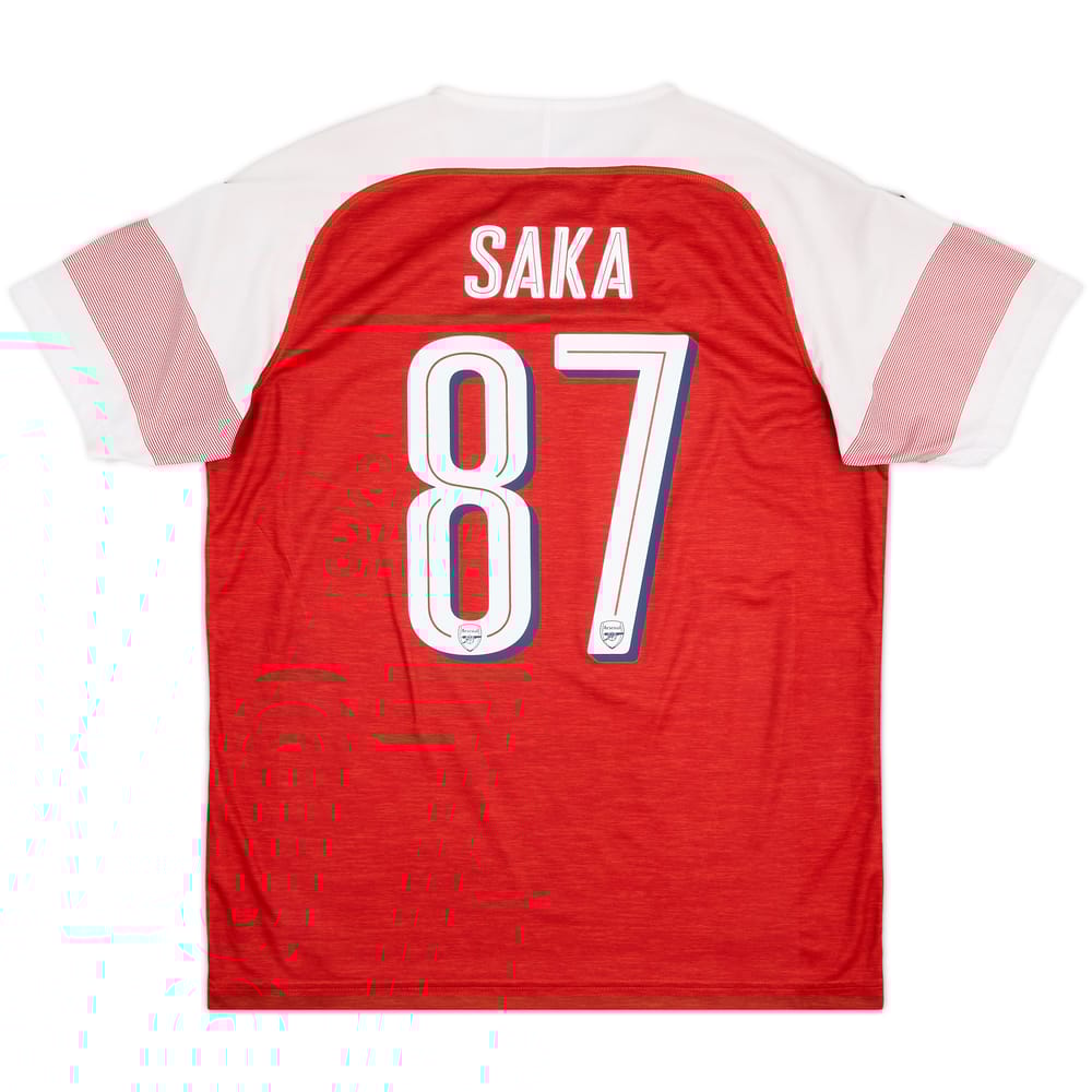 2018-19 Arsenal Home Shirt Saka #87 - 4/10 - (L)