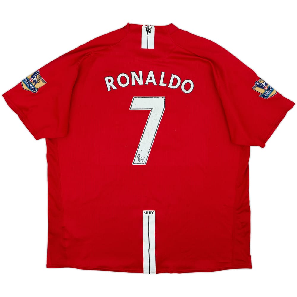 Camiseta de local del Manchester United 2007-09 Ronaldo #7 - 5/10 - (3XL)