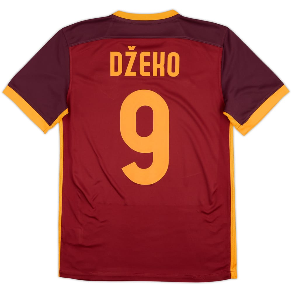 2015-16 Roma Home Shirt Dzeko #9 - 6/10 - (S)