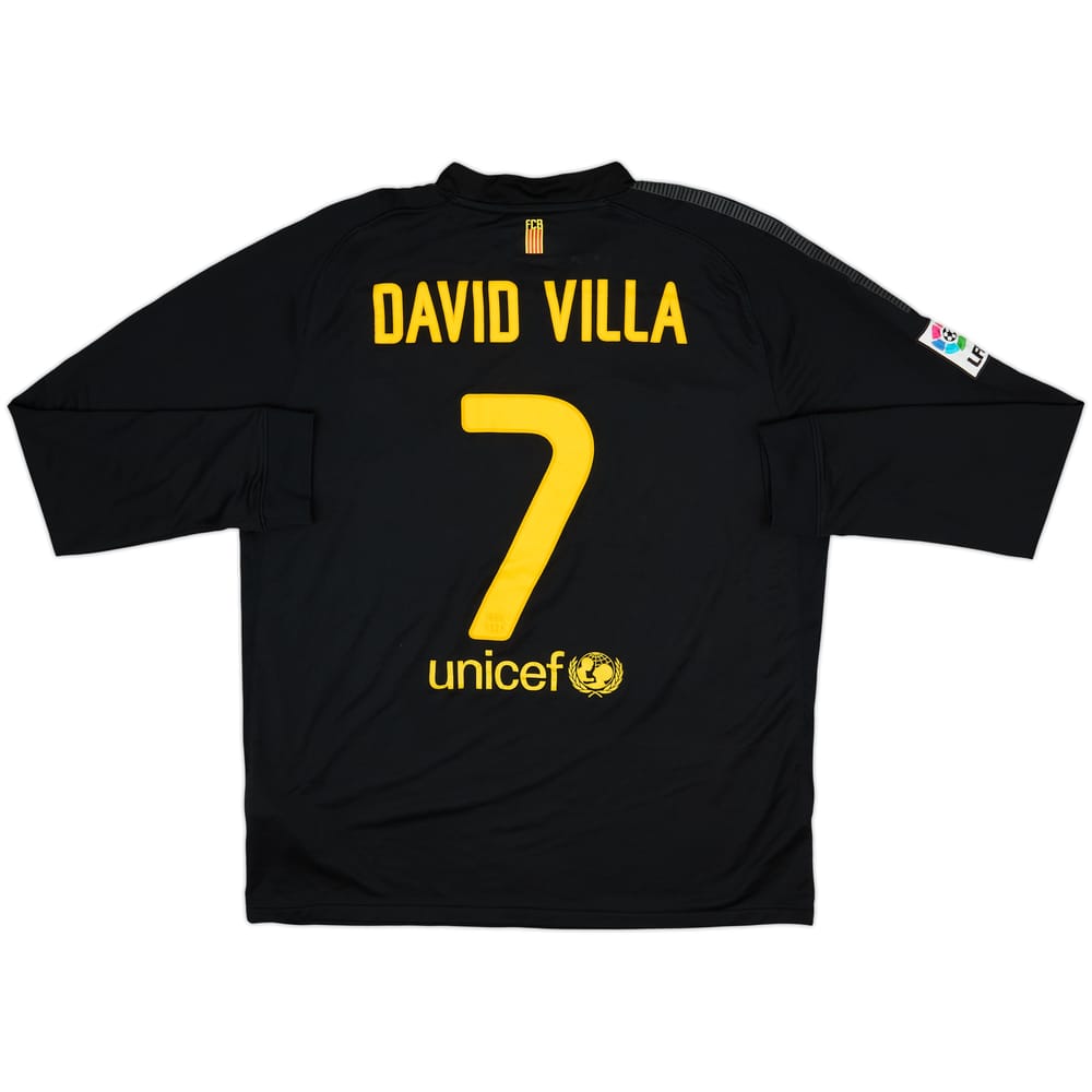 2011-12 Barcelona Away L/S Shirt David Villa #7 - 5/10 - (XL)