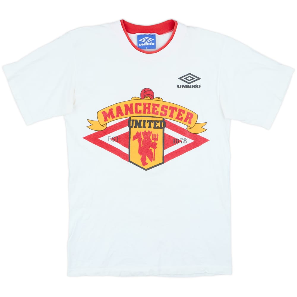 1994-95 Manchester United Umbro Cotton Tee - 5/10 - (L)