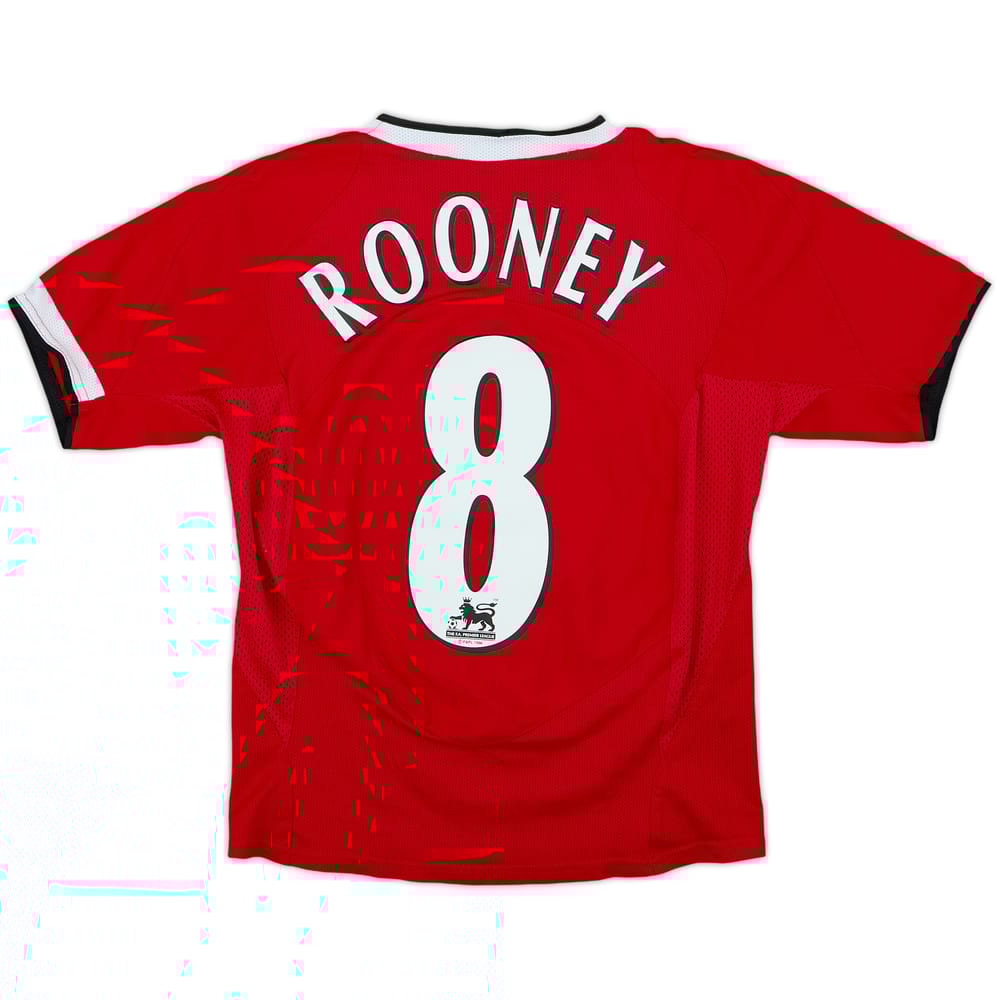 2004-06 Manchester United Home Shirt Rooney #8 - 6/10 - (S.Boys)
