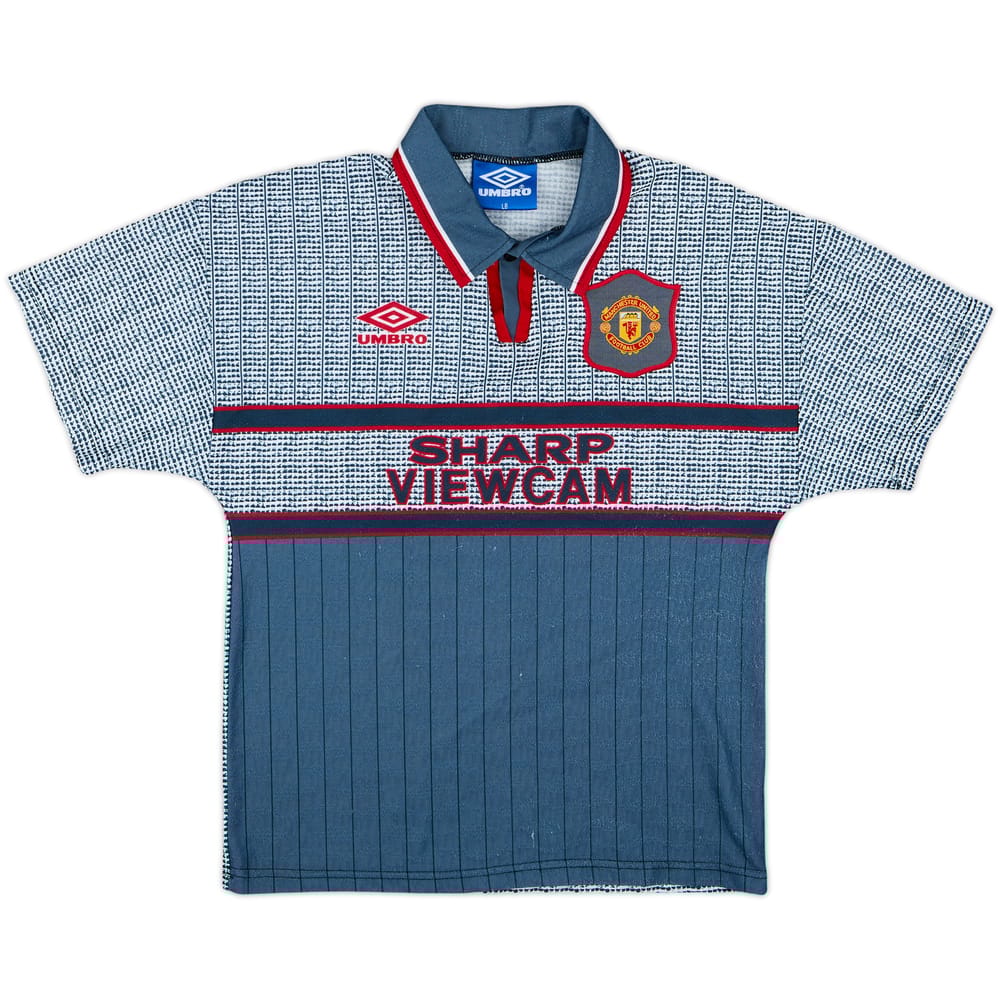 1995-96 Manchester United Away Shirt - 7/10 - (L.Boys)