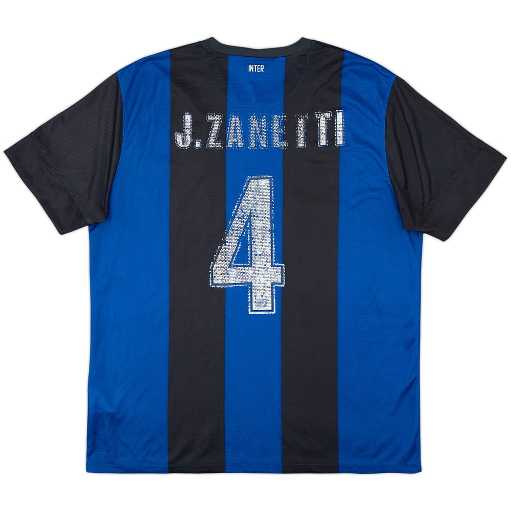 Camiseta de local del Inter Milan 2012-13 J. Zanetti #4 - 4/10 - (XL)
