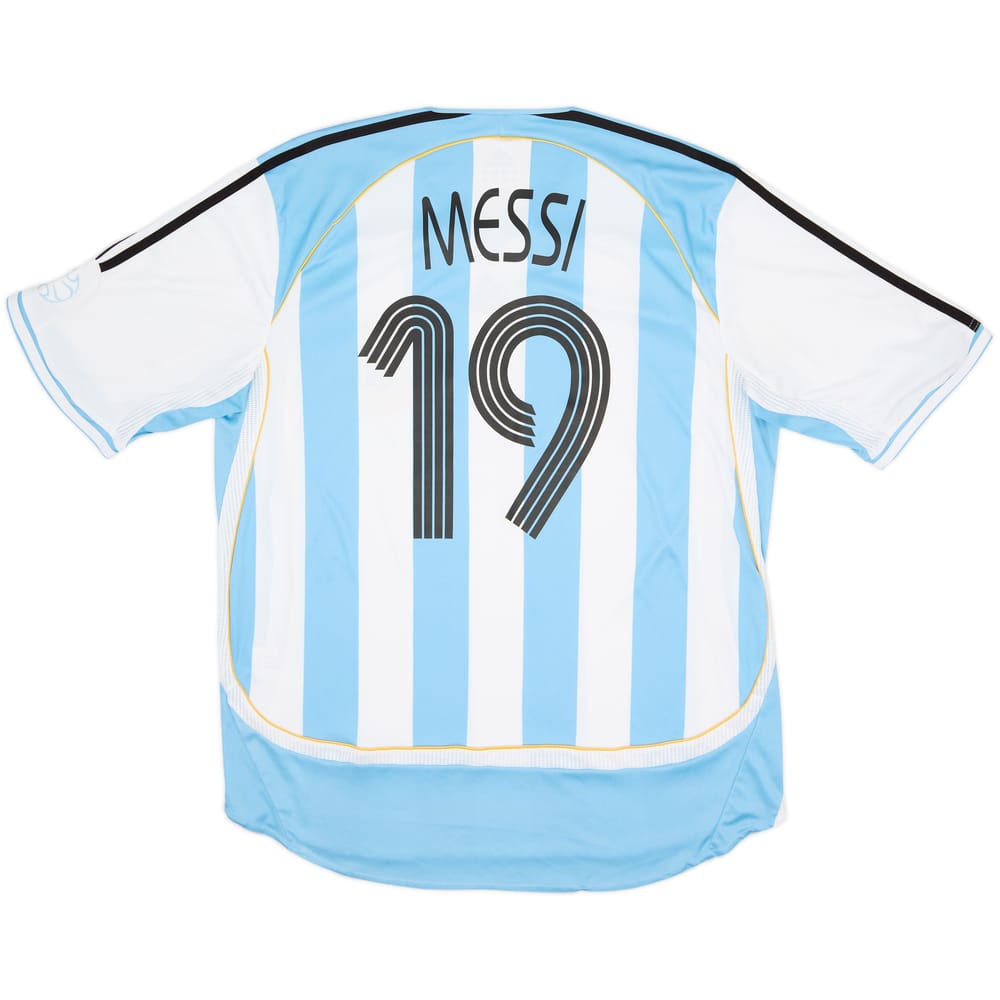 2005-07 Argentina Home Shirt Messi #19 - 8/10 - (XL)
