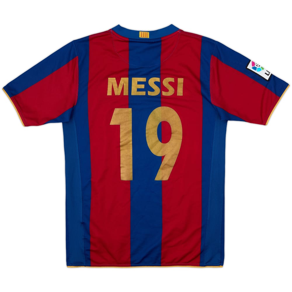Camiseta de local del Barcelona 2007-08 Messi #19 - 8/10 - (L. Niños)