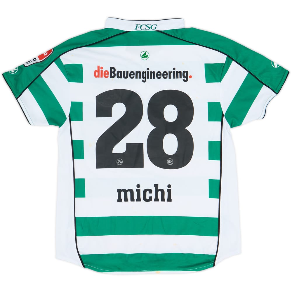 Camiseta de local del St Gallen 2009-10 Michi #28 - 7/10 - (XXS)