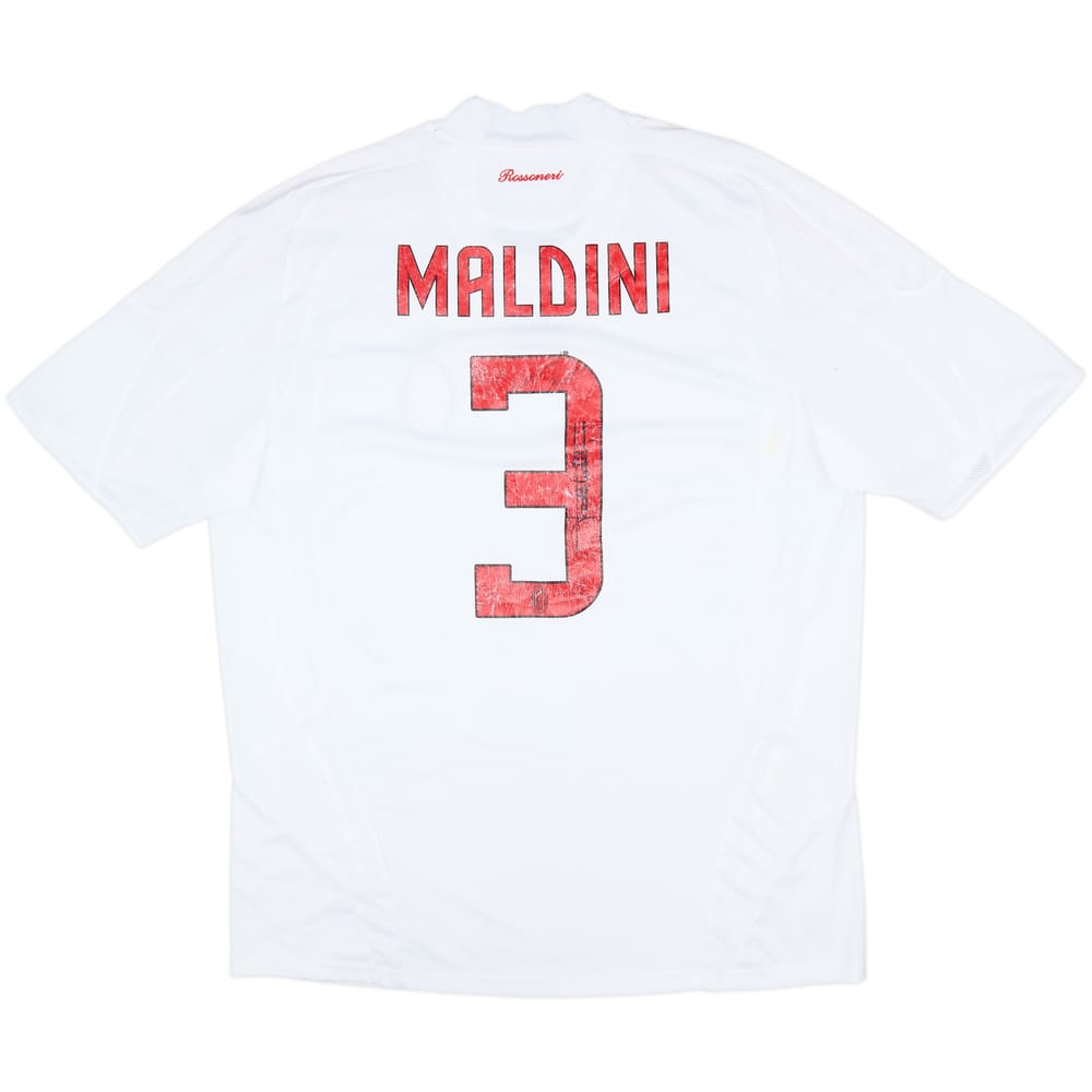 2008-09 AC Milan Signed Away Shirt Maldini #3 - 4/10 - (XL)