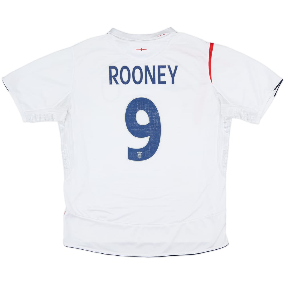 2005-07 England Home Shirt Rooney #9 - 5/10 - (XL)
