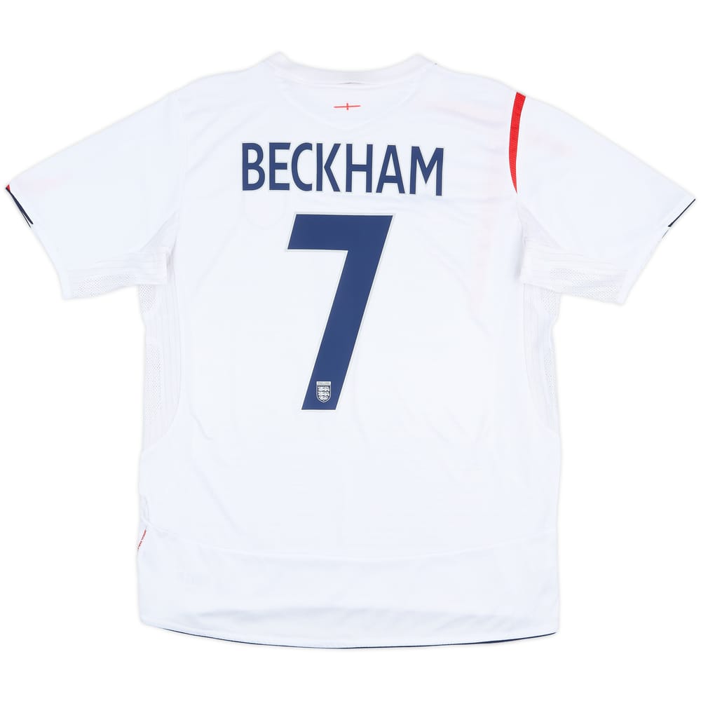 2005-07 Inglaterra Local Camiseta Beckham #7 - 6/10 - (L)