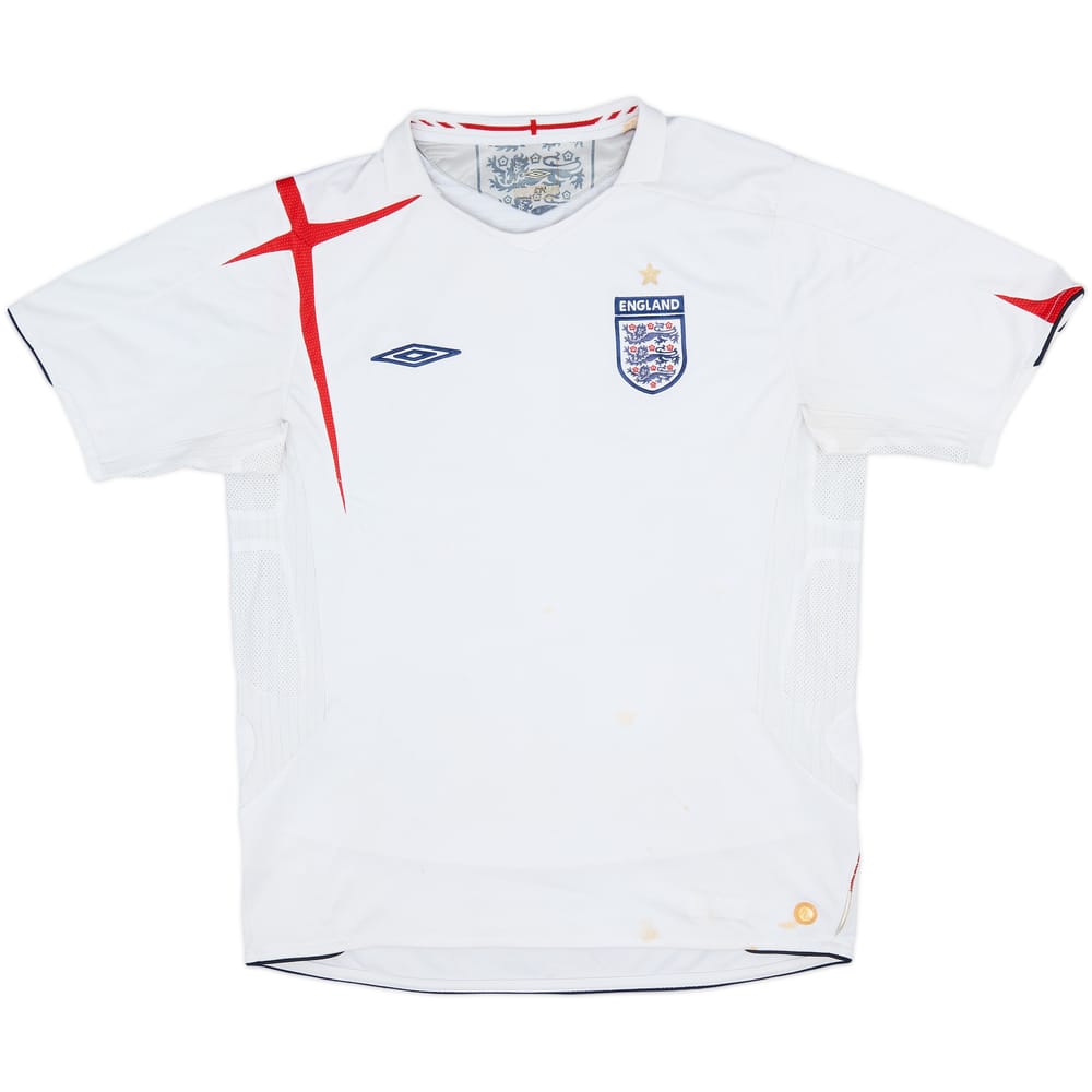 2005-07 England Home Shirt - 4/10 - (L)