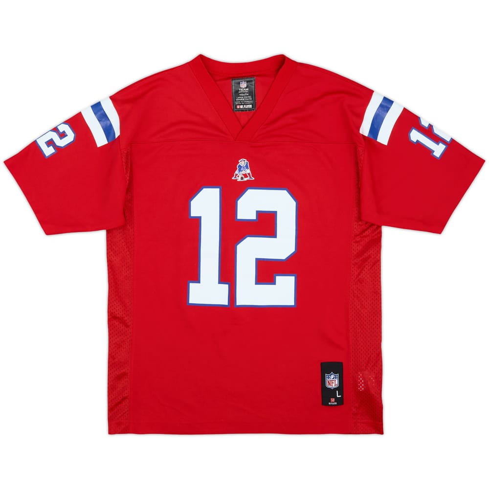 2012 New England Patriots Brady #12 NFL Replica Alternate Jersey - 7/10 - (L.Boys)