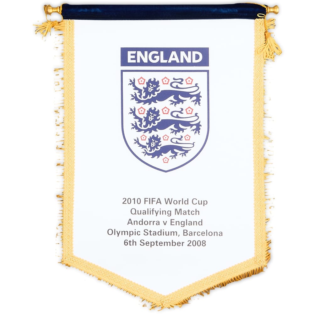 2008 England Match Pennant World Cup 2010 Qualifier (v Andorra)