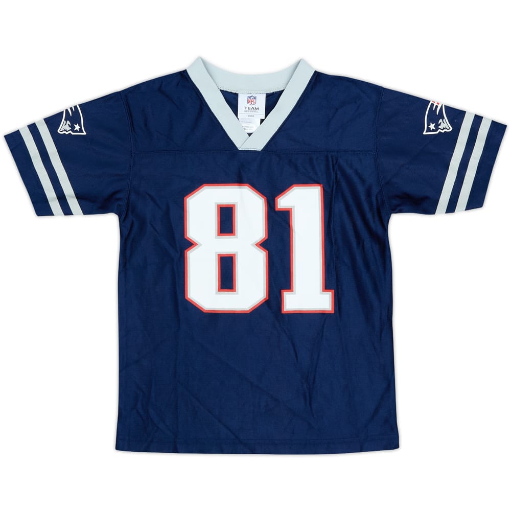 2010 New England Patriots Moss #81 NFL Replica Home Jersey - 9/10 - (S.Boys)
