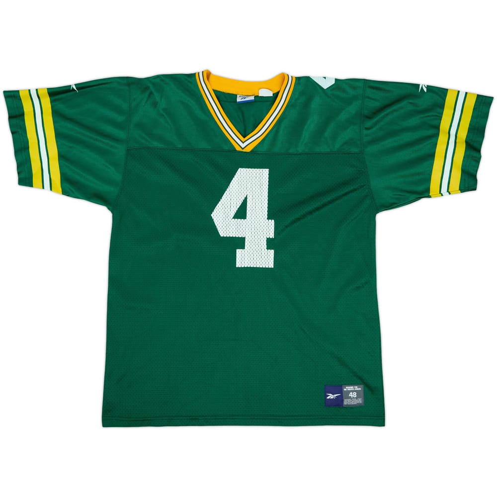 1997-98 Green Bay Packers Favre #4 Reebok Home Jersey - 6/10 - (XL)