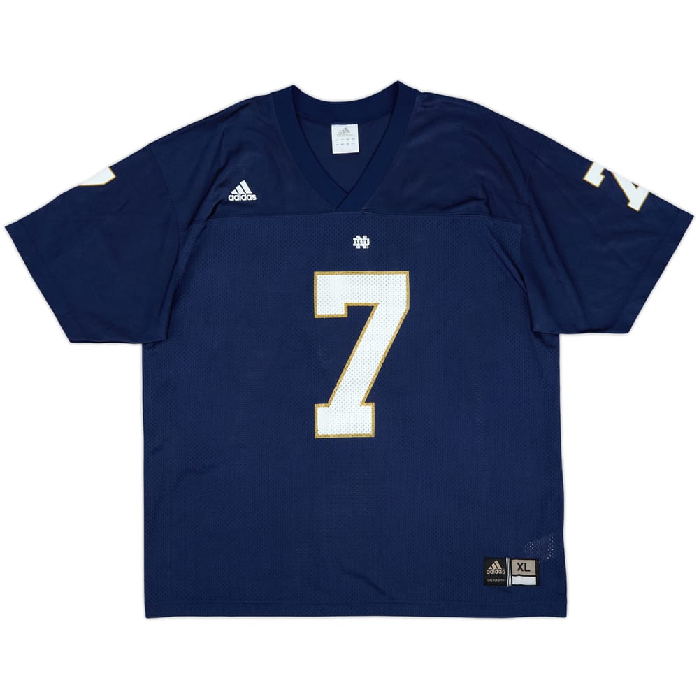 2005-06 Notre Dame Fighting Irish #7 adidas Home Jersey - 9/10 - (XL)