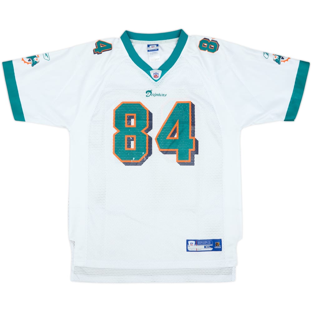 2005-06 Miami Dolphins Chambers #84 Reebok On Field Away Jersey - 6/10 - (XL.Boys)