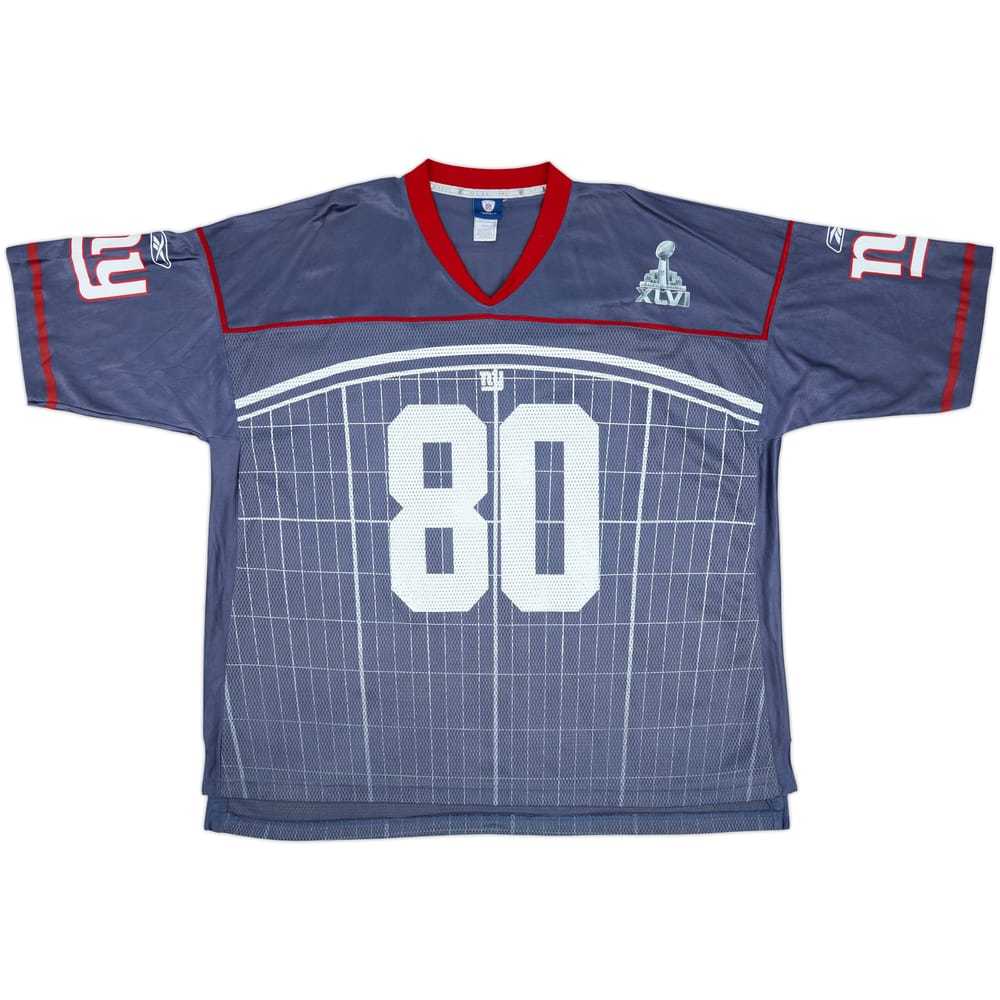 2012 New York Giants Cruz #80 Super Bowl XLVI Jersey - 6/10 - (4XL)