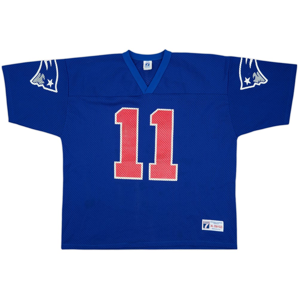 1993 New England Patriots Bledsoe #11 Logo 7 Home Jersey - 8/10 - (XL)