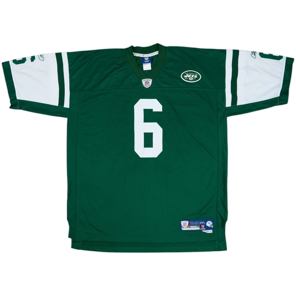 2009-11 New York Jets Sanchez #6 Reebok Premier Home Jersey - 7/10 - (XXL)