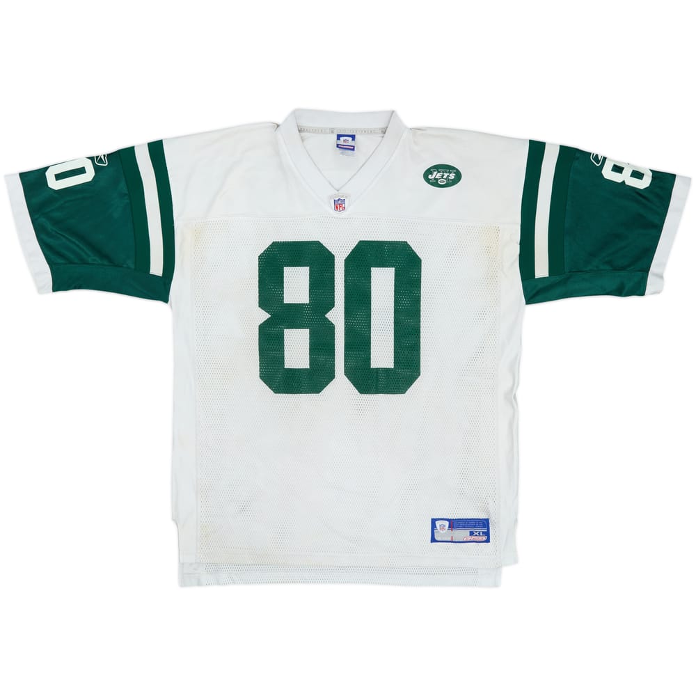2002-04 New York Jets Chrebet #80 Reebok On Field Away Jersey - 6/10 - (XL)