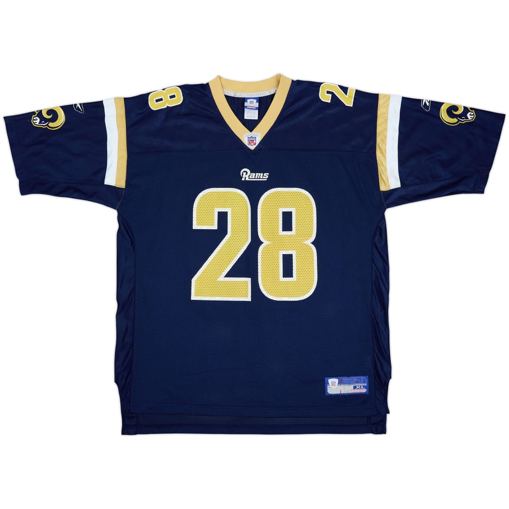 2002-04 St Louis Rams Faulk #28 Reebok On Field Home Jersey - 6/10 - (XL)