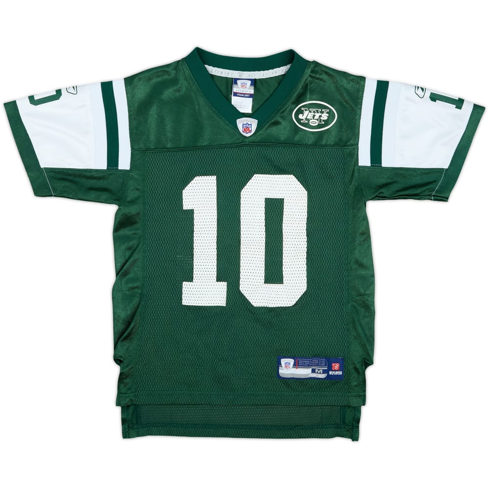 2007 New York Jets Pennington #10 Reebok On Field Home Jersey - 9/10 - (M.Boys)