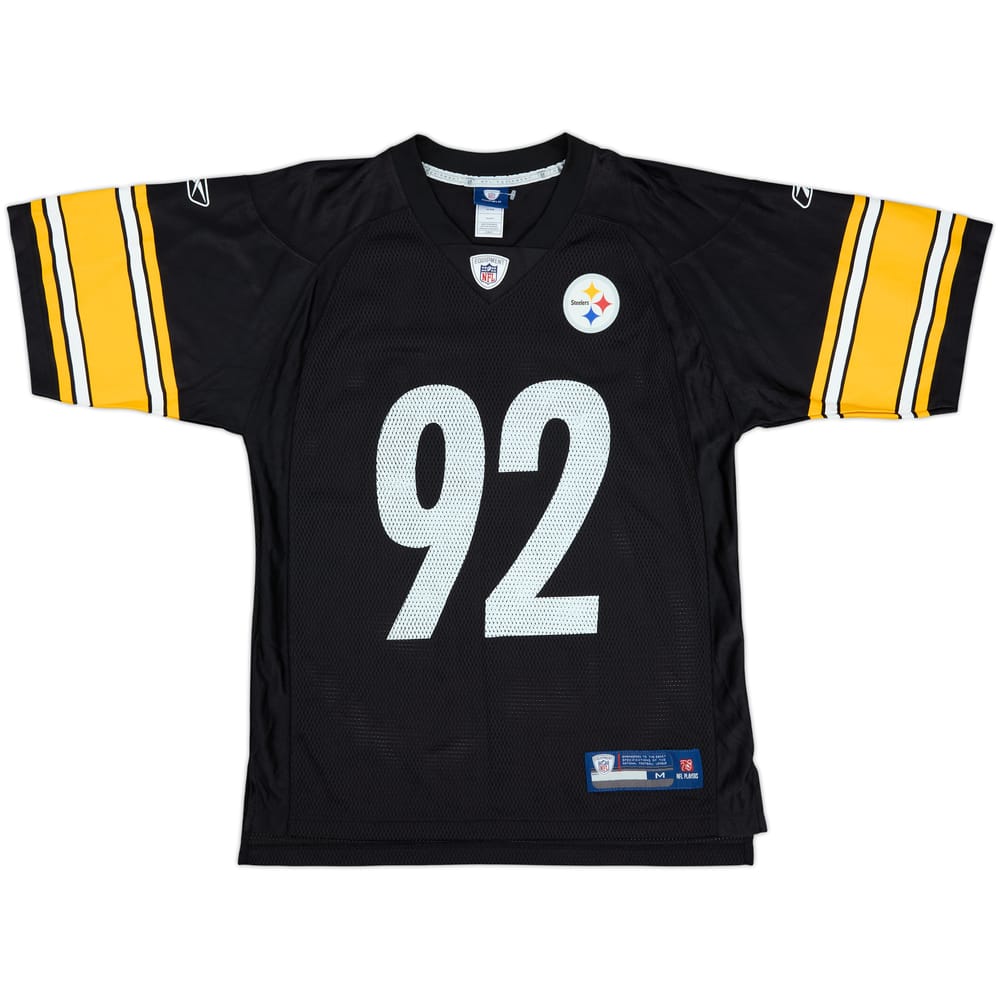 2008-11 Pittsburgh Steelers Harrison #92 Reebok On Field Home Jersey - 8/10 - (M)