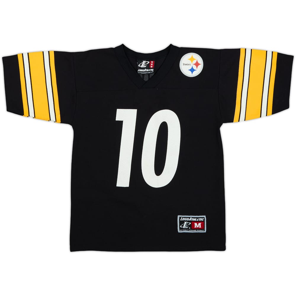 1997-99 Pittsburgh Steelers Stewart #10 Logo Athletic Home Jersey - 7/10 - (M.Boys)