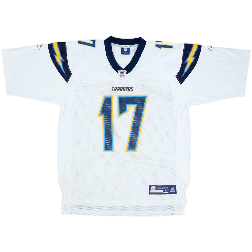 2008-11 San Diego Chargers Rivers #17 Reebok On Field Away Jersey - 7/10 - (L)