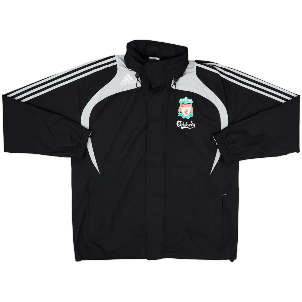 2008-09 Liverpool adidas Hooded Rain Jacket - 10/10 - (L)