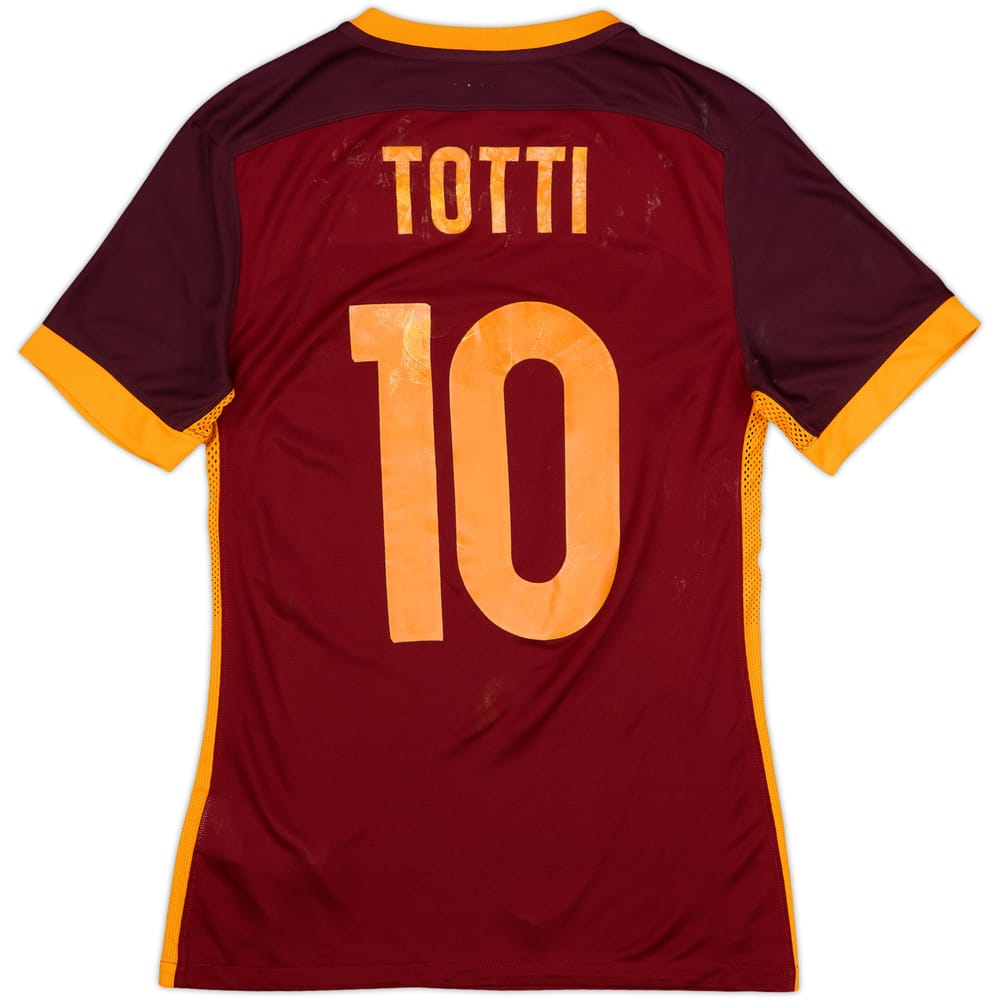 2015-16 Roma Authentic Home Shirt Totti #10 - 5/10 - (S)