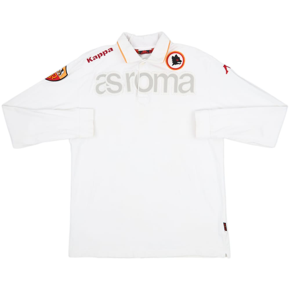2001-02 Roma Kappa Polo L/S Shirt - 9/10 - (XL)