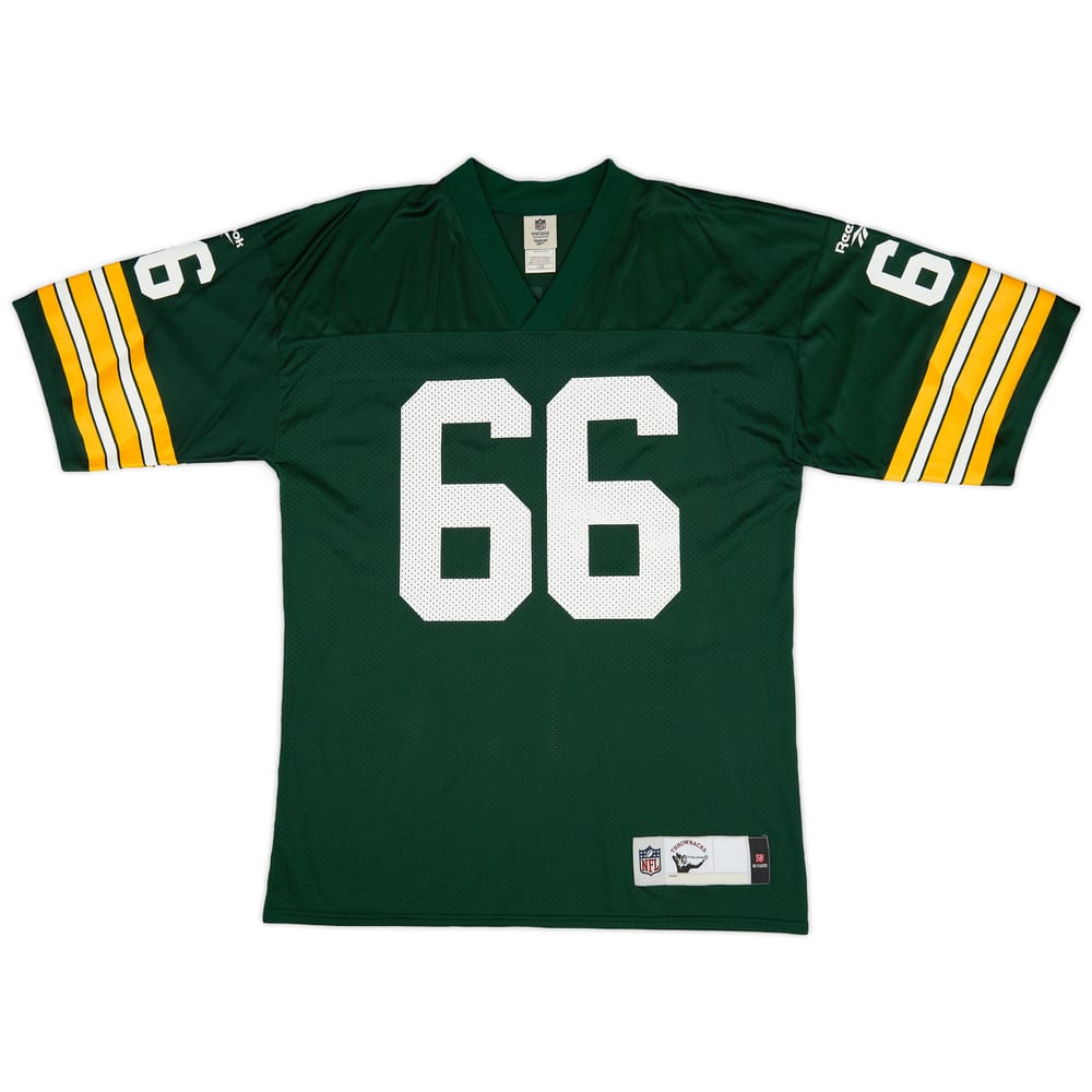 1966 Green Bay Packers Nitschke #66 Reebok Throwback Home Jersey (Excellent) L