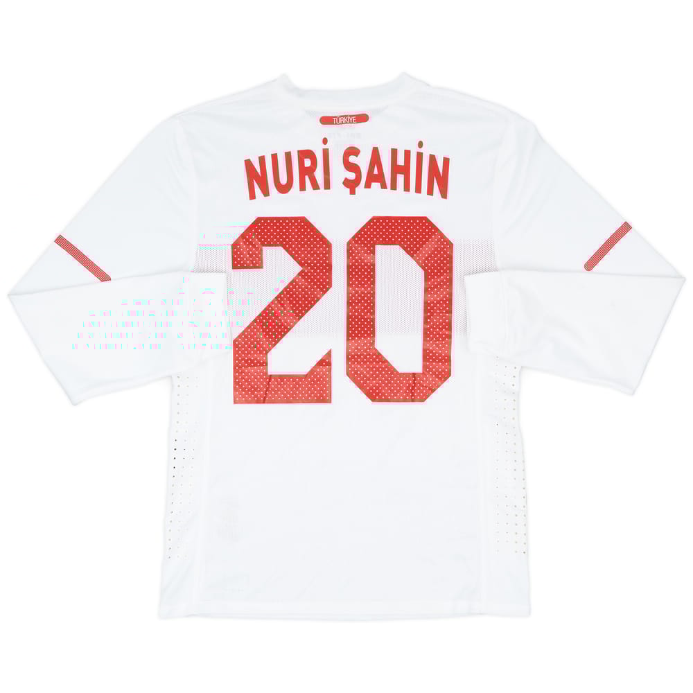 2010-11 Turkey Player Issue Away L/S Shirt Nuri Sahin #20 - 8/10 - (L)