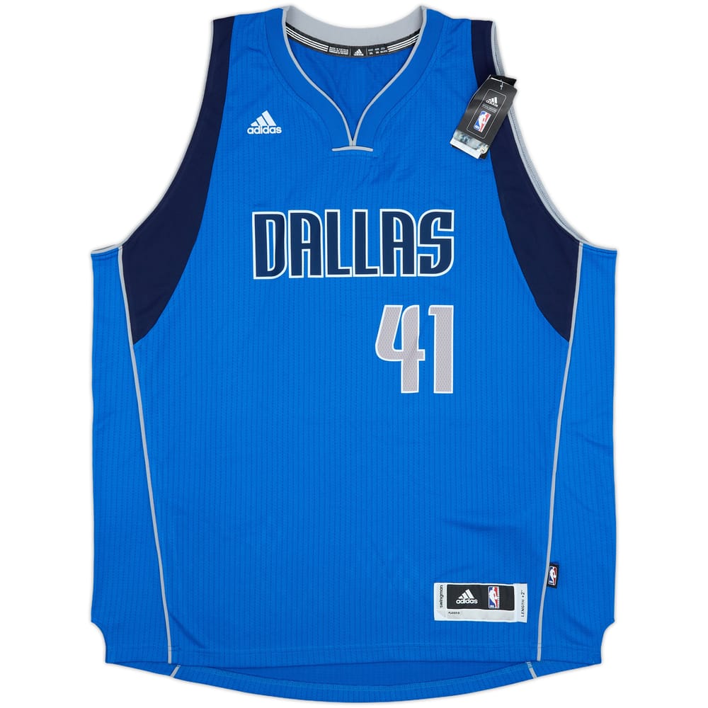 2014-17 Dallas Mavericks Nowitzki #41 adidas Swingman Away Jersey (XXL)