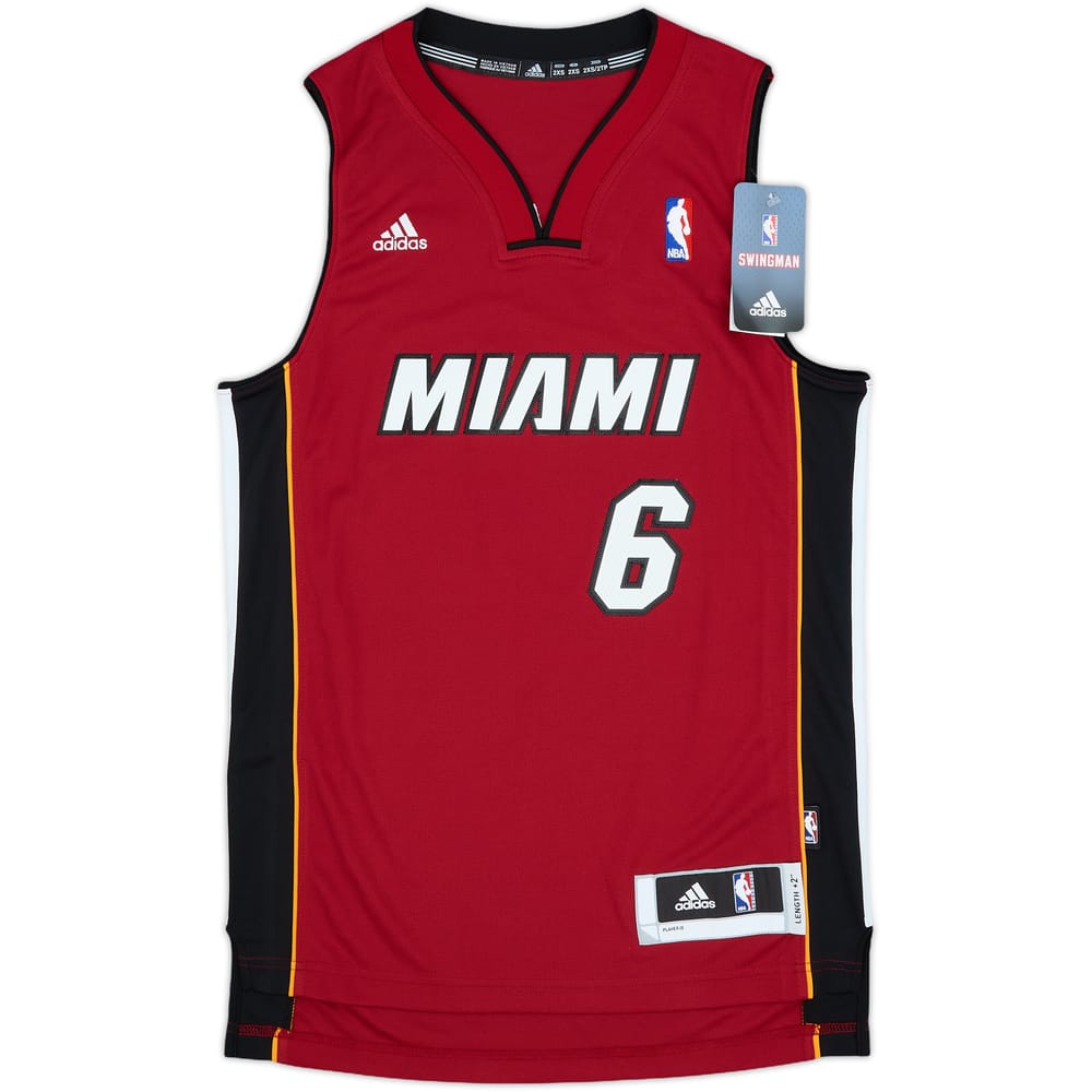 2010-14 Miami Heat James #6 adidas Swingman Alternate Jersey (XXS)