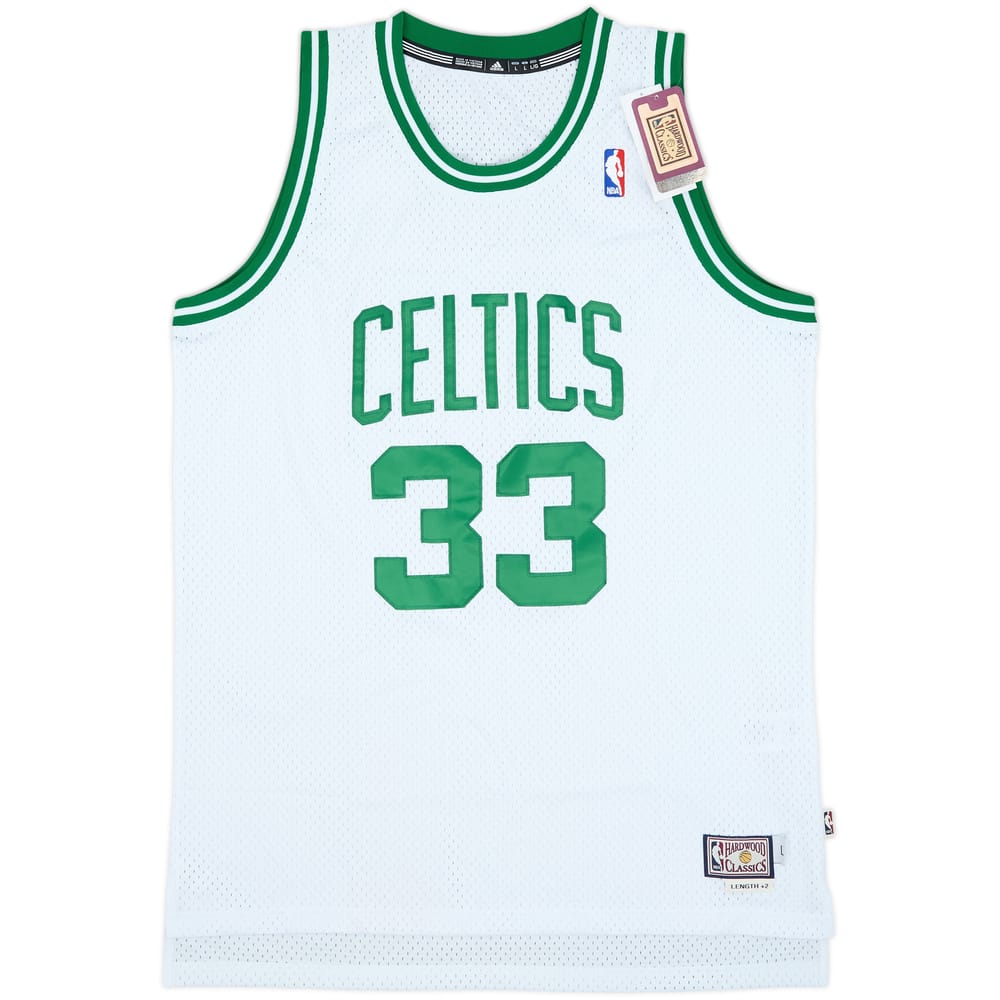 1985-86 Boston Celtics Bird #33 adidas Hardwood Classics Swingman Home Jerse (L)
