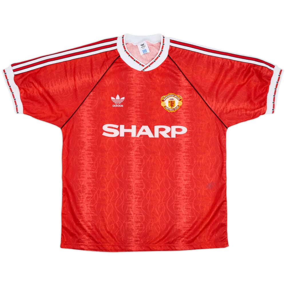 1988-90 Manchester United Home Shirt - 8/10 - (L)